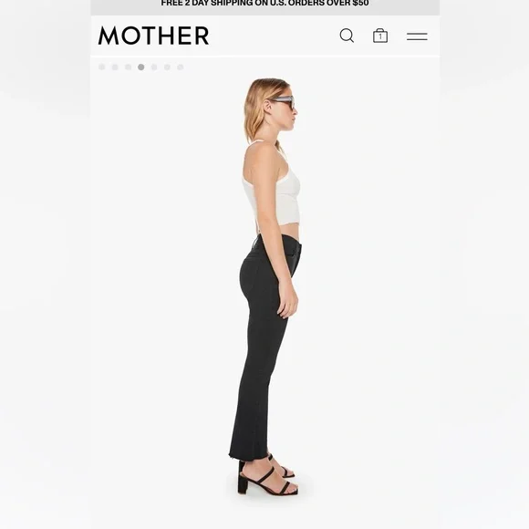 Mother Jeans LIL Hustler ankle fray not guilty size 25 new - Picture 4 of 9